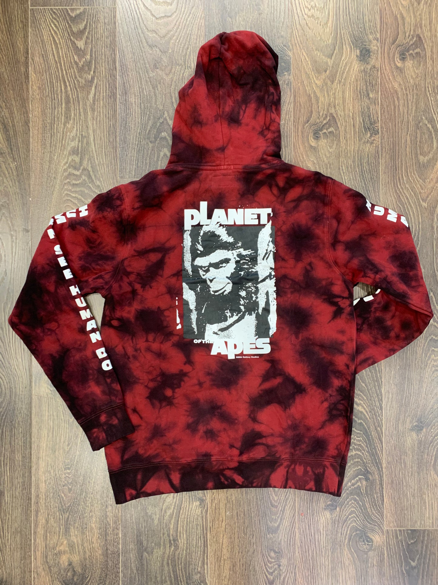 Elemente - Felpa tie dye con stampa "Planet of the apes"